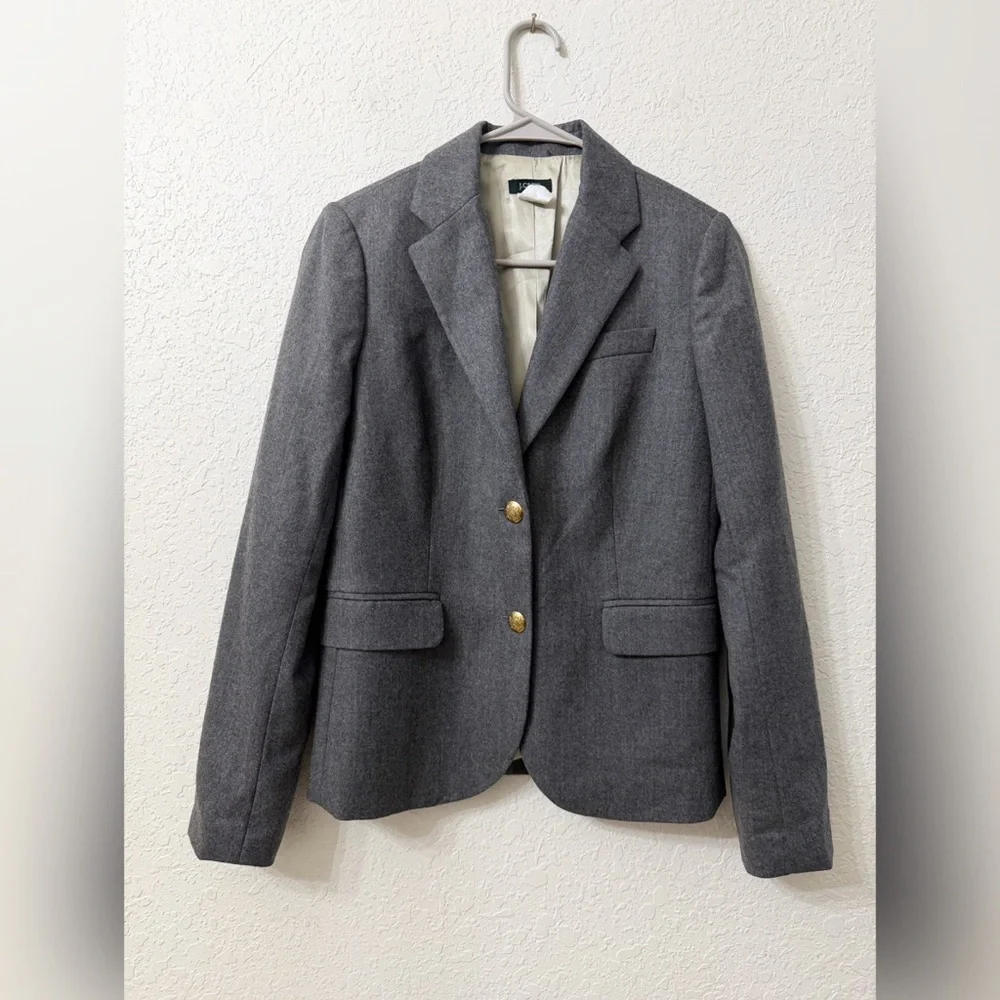 J. Crew Gray Women's Wool Blazer - 2